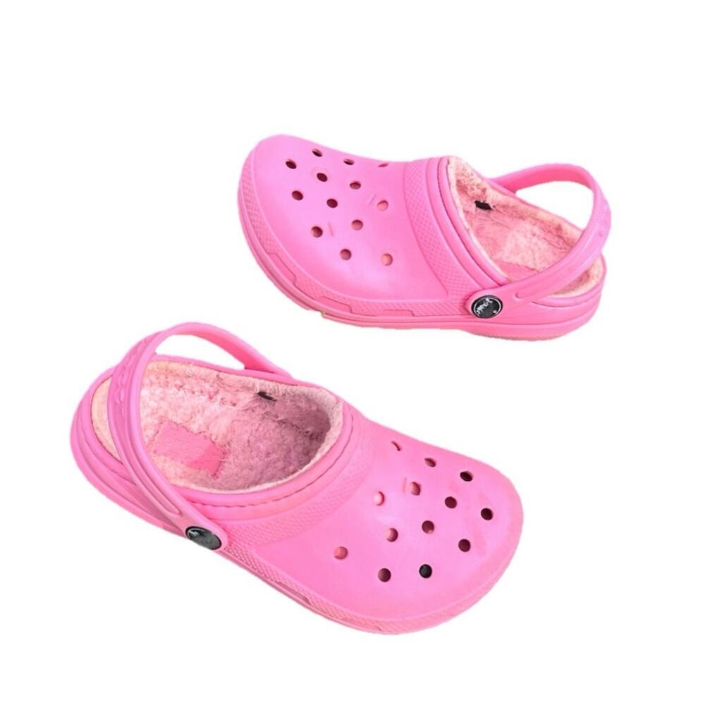 Crocs Kids Classic Lined Clogs Size 12 Pink Sandals